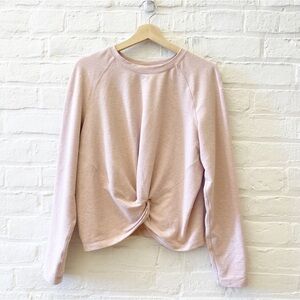 Lululemon || Tuck & Gather Pullover Twist Sweatshirt Heathered Pink 8